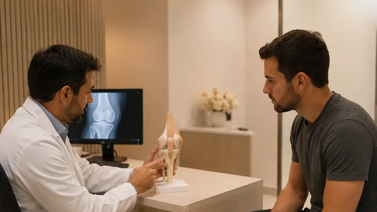 Valoración de Traumatología por dolor de rodilla en Fulgora Clinic